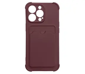 Hurtel Silikonové armor pouzdro iPhone 13 Pro malinová / Pouzdro / iPhone 13 Pro / Kapsa na kartu / Airbag rohy