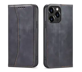 Hurtel Magnet Fancy Case černá / Kryt pro Apple iPhone 14 Pro / Peněženka / Stojánek / Magnetický