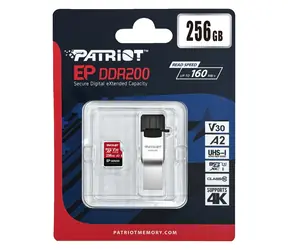 Patriot EP DDR200 256GB / Paměťová karta microSDXC / UHS-I U3 / 160/120 MB/s