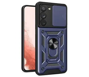 Hurtel Hybrid Armor Camshield pouzdro pro Samsung Galaxy S23+ modrá / Pouzdro / Odolné / Kryt kamery