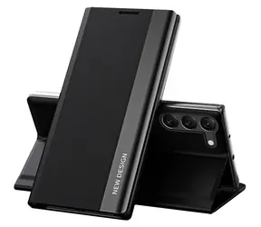 Hurtel Sleep Case Pro pro Samsung Galaxy S23+ černá / Pouzdro / Flipové / Stojánek