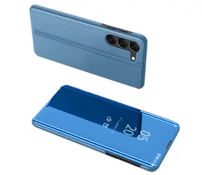 Hurtel Clear View flipové pouzdro pro Samsung Galaxy S23+ modrá / Pouzdro / Flip / Průhledné
