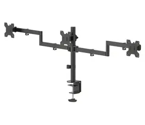 Hama stolní držák pro 3 monitory černá / Stolní držák pro monitor / do 27" / nosnost 7 kg / VESA 75-100 mm / 2 ramena
