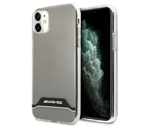 Mercedes AMG Electroplate Black & White transparentní / Zadní kryt / iPhone 11/XR