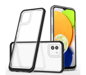 Hurtel Clear 3in1 Case pro Samsung Galaxy A03 černá / Kryt / Silikonový / S rámečkem