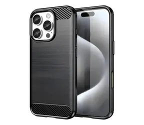 Hurtel Carbon Case iPhone 16 Pro černá / Kryt / karbonový vzhled