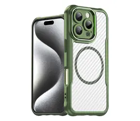 Hurtel Leading Series zelená / Pouzdro / Apple iPhone 16 Pro / Silikonové / MagSafe