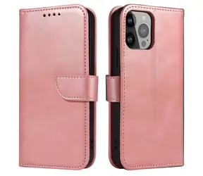 Hurtel Wallet Case with Stand růžová / Pouzdro s peněženkou / Apple iPhone 15 Plus