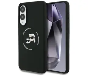 Karl Lagerfeld Silicone nauble Heads And Circle černá / Pouzdro / pro Samsung Galaxy S25 Edge / MagSafe