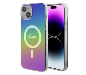 GUESS IML Iridescent MagSafe Zadní Kryt pro Apple iPhone 15 Plus & 14 Plus multicolor