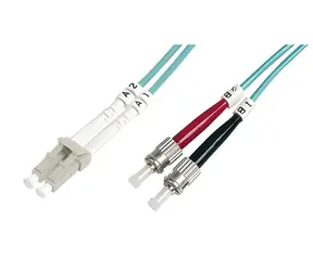 OPTIX LC-ST / Optický patch cord / 50/125 / OM3 / duplex / 1 m