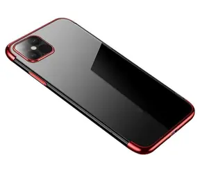 Hurtel Clear Color kryt s kovovým rámečkem červená / Kryt / Samsung Galaxy S22+ / TPU gel