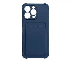 Hurtel Card Armor Case námořnická modrá / Pouzdro / iPhone 13 Mini / peněženka, silikon, Air Bag