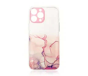 Hurtel Marble iPhone 12 Pro Max růžová / Kryt na telefon / Silikon / Mramorový vzor