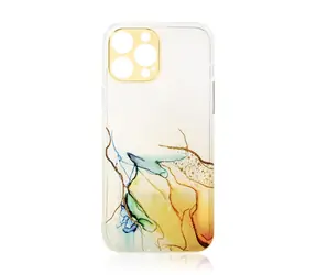 Hurtel Marble Case oranžový mramor / Kryt / Apple iPhone 12 Pro / Gelový