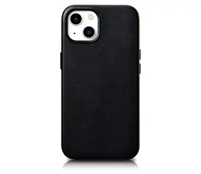 iCarer kožený kryt černá / Kryt / MagSafe / Apple iPhone 14 Plus