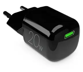 Puro MiniPro černá / Cestovní adaptér / GaN / USB-C / 20 W