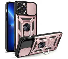 Hurtel Hybrid Armor Camshield růžová / Zadní kryt / Apple iPhone 13 Pro Max / Kryt kamery