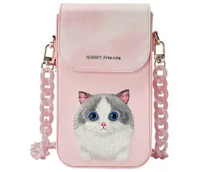 Nimmy Big Eyed Pet 2.0 Kočka růžová / Taška na telefon