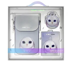 Nimmy Big Eyed Pet 2.0 Rabbit fialová / Taška na telefon / 3v1 / Peněženka / Pouzdro na lokalizátor