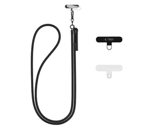 Tech-Protect C1S Rope černá / Crossbody popruh na telefon / šňůrkový design