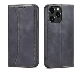 Hurtel Magnet Fancy Case peněženka pro Apple iPhone 13 Pro Max černá / Pouzdro / Magnetické / Stojánek / Kapsa na kartu