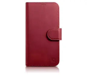 iCarer Wallet Case 2in1 červená / Pouzdro / Kožené flip / Anti-RFID / Apple iPhone 14 Plus