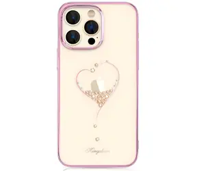 Kingxbar Wish Series růžová / Silikonový kryt / Swarovski krystaly / pro Apple iPhone 14 Plus