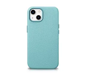 iCarer Litchi Premium MagSafe zelená / Pouzdro / Kožené / Apple iPhone 14 Plus