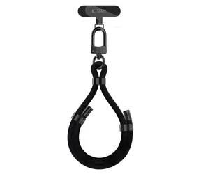 Tech-Protect C4S Rope černá / Popruh na zápěstí pro smartphone / šňůrkový
