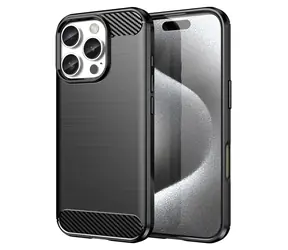 Hurtel Carbon Case černá / Kryt / Karbonový vzor / Silikon / Apple iPhone 16 Pro Max