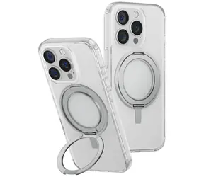 UNIQ Swivix 360 transparentní / Pouzdro / Apple iPhone 16 Pro / 360° otočný stojánek
