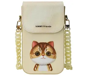 Nimmy Big Eyed Pet 2.0 Kočka zelená / Taška na telefon