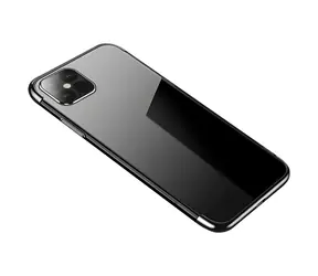 Hurtel Clear Color Case kryt pro Xiaomi Mi 11 černá / Kryt / TPU / Průhledný / Pokovený rámeček