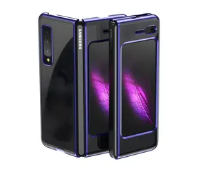 Hurtel Plating Case modrá / Kryt / Samsung Galaxy Fold / pokovený rámeček
