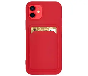 Hurtel Card Case červená / Pouzdro / Apple iPhone 12 Pro / Kapsa na kartu