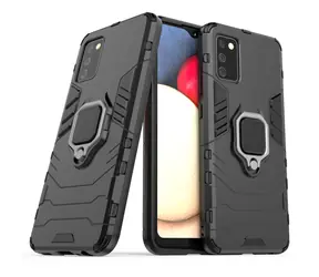 Hurtel Ring Armor černá / Hybridní kryt s magnetickým držákem / Samsung Galaxy A03s