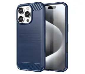 Hurtel Carbon Case modrá / Pouzdro / Silikonové / pro Apple iPhone 16 Pro Max
