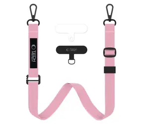 Tech-Protect C65 Rope růžová / Popruh na telefon / přes rameno / šňůrkový