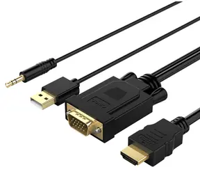 Orico XD-VATH černá / Kabel VGA na HDMI / USB audio / Full HD 60Hz / 5 m