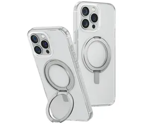 UNIQ Swivix 360 transparentní / Pouzdro / iPhone 16 Pro Max / 360° otočný stojánek