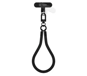Tech-Protect C3S Rope černá / Popruh na zápěstí pro smartphone