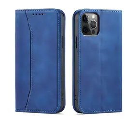 Hurtel Magnet Fancy Case peněženka pro Apple iPhone 12 Pro Max modrá / Pouzdro / Magnetické / Stojánek / Kapsa na kartu