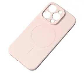 Hurtel Silicone Case MagSafe pro iPhone 15 Pro Max růžová / Kryt / Silikon / MagSafe