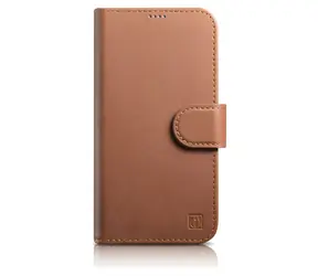 iCarer Wallet Case 2in1 hnědá / Pouzdro / Kožené flip / Anti-RFID / Apple iPhone 14 Pro