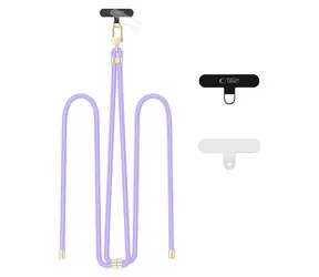 Tech-Protect C7S Rope fialová / Popruh na telefon / přes rameno / šňůrkový