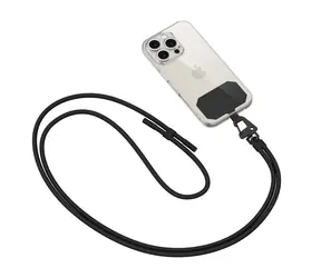Tech-Protect C5S Rope černá / Popruh na krk pro smartphone