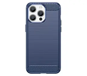 Hurtel Carbon Case modrá / Kryt / Apple iPhone 15 Pro Max / Karbonový vzor / Flexibilní