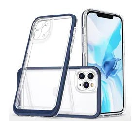 Hurtel Clear 3in1 Case pro Apple iPhone 11 Pro Max modrá / Kryt / Gelový / Transparentní