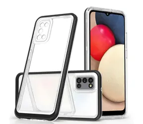 Hurtel Clear 3in1 Samsung Galaxy A03s černá / Pouzdro / 3v1 / Gelový rámeček